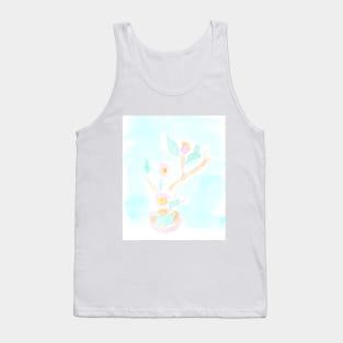 ikebana, plant, flower, floral, spring, nature, still life, holiday, decor, spring, watercolor, light Tank Top